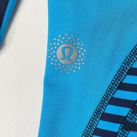 Lululemon Seawheeze Run Inspire Crop II W6F67S Striped Capri Leggings Size 6 - Picture 13 of 13